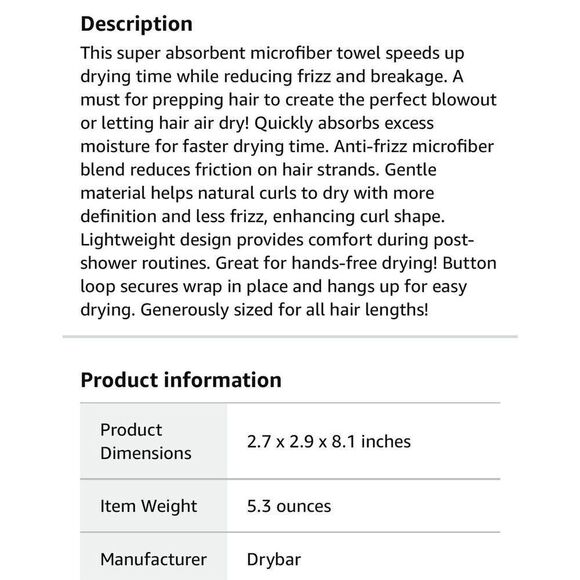 Dry Bar Hair Wrap NWT - Picture 6 of 6